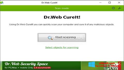 スクリーンショット Dr.Web CureIt Windows 8版