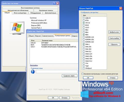 スクリーンショット HashTab Windows 8版