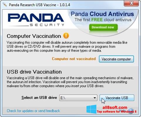 スクリーンショット Panda USB Vaccine Windows 8版