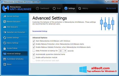 スクリーンショット Malwarebytes Anti-Malware Windows 8版