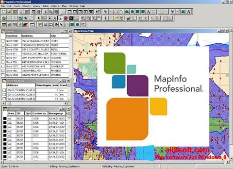 スクリーンショット MapInfo Professional Windows 8版