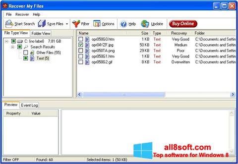 スクリーンショット Recover My Files Windows 8版
