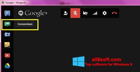 スクリーンショット Hangouts Windows 8版