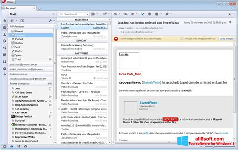 スクリーンショット Opera Mail Windows 8版