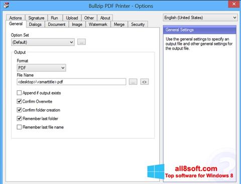 スクリーンショット BullZip PDF Printer Windows 8版
