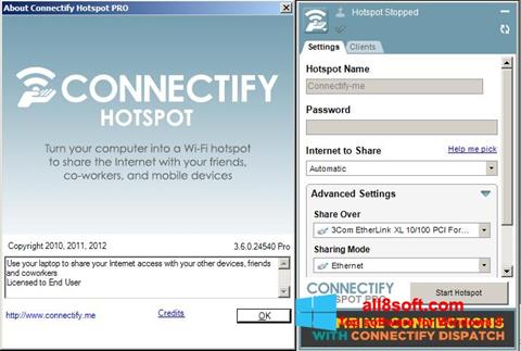 スクリーンショット Connectify Hotspot PRO Windows 8版