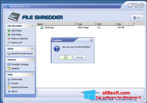スクリーンショット File Shredder Windows 8版
