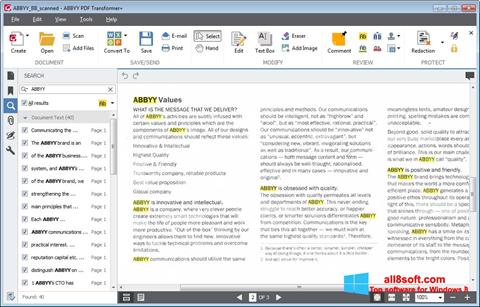 スクリーンショット ABBYY PDF Transformer Windows 8版