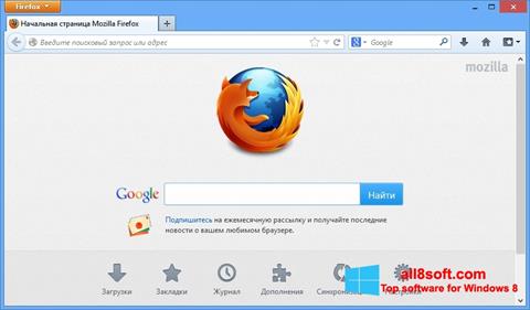 スクリーンショット Mozilla Firefox Windows 8版