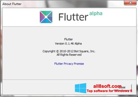 スクリーンショット Flutter Windows 8版