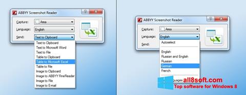 スクリーンショット ABBYY Screenshot Reader Windows 8版