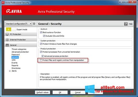 スクリーンショット Avira Professional Security Windows 8版
