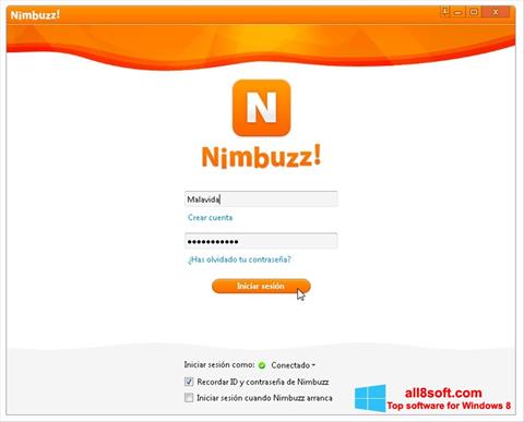 スクリーンショット Nimbuzz Windows 8版