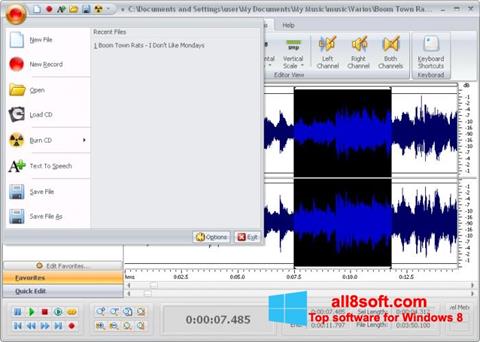 スクリーンショット Free Audio Editor Windows 8版