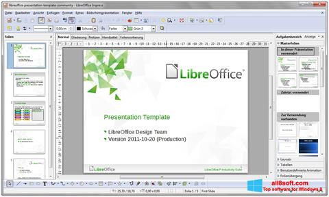 スクリーンショット LibreOffice Windows 8版