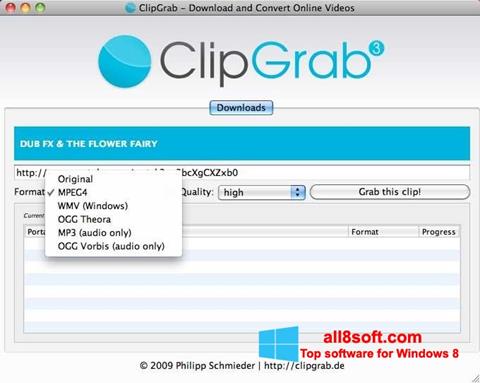 スクリーンショット ClipGrab Windows 8版