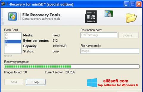 スクリーンショット F-Recovery SD Windows 8版
