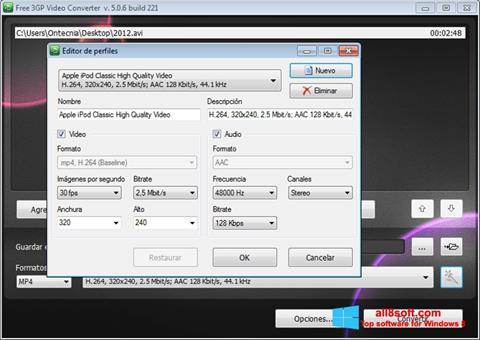 スクリーンショット Free MP4 Video Converter Windows 8版