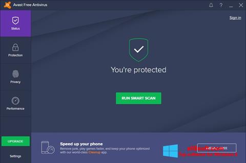 スクリーンショット Avast Free Antivirus Windows 8版