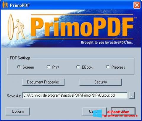 スクリーンショット PrimoPDF Windows 8版
