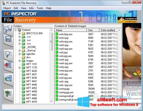 スクリーンショット PC Inspector File Recovery Windows 8版