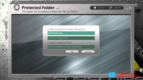 スクリーンショット Protected Folder Windows 8版