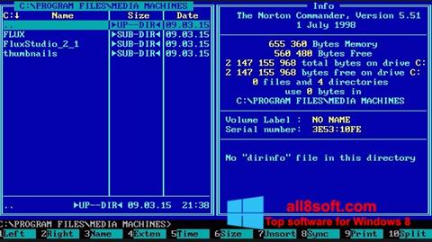 スクリーンショット Norton Commander Windows 8版
