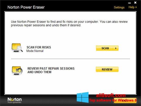 スクリーンショット Norton Power Eraser Windows 8版