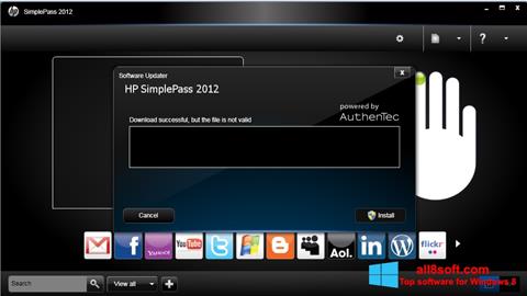 スクリーンショット HP SimplePass Windows 8版