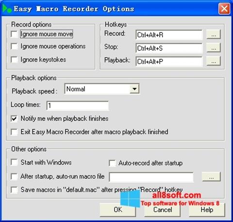 スクリーンショット Easy Macro Recorder Windows 8版