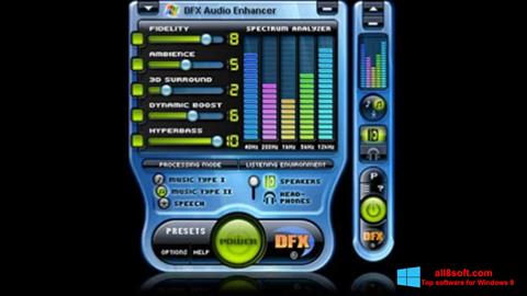 スクリーンショット DFX Audio Enhancer Windows 8版
