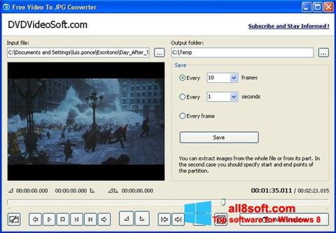 スクリーンショット Free Video to JPG Converter Windows 8版
