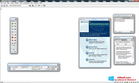 スクリーンショット Macromedia Dreamweaver Windows 8版