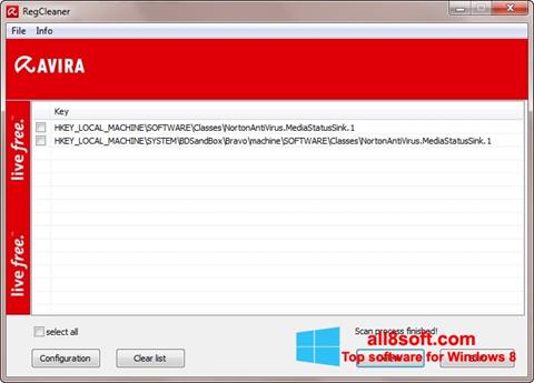 スクリーンショット Avira Registry Cleaner Windows 8版