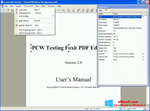 スクリーンショット Foxit PDF Editor Windows 8版