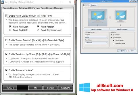 スクリーンショット Easy Display Manager Windows 8版